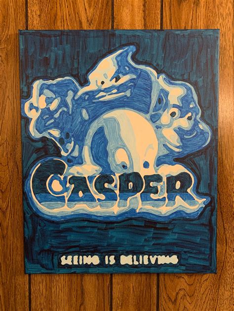 Casper Movie Poster Acrylic ORIGINAL Painting 20 x 16 - Etsy Italia