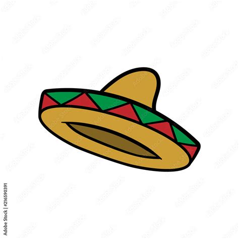 Cartoon Sombrero Hat Stock Vector | Adobe Stock