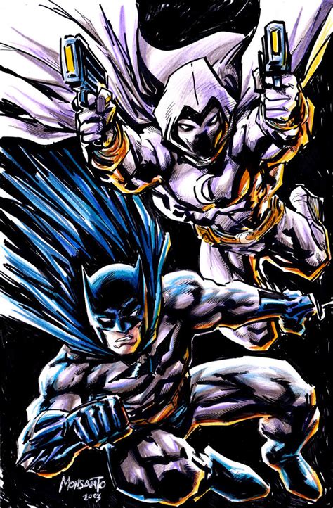 Batman and Moon Knight by gammaknight on deviantART