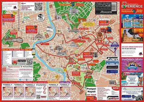 Rome Attractions Map | FREE PDF Tourist City Tours Map Rome 2024