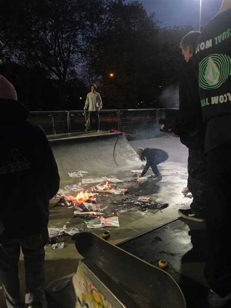 skatepark at night