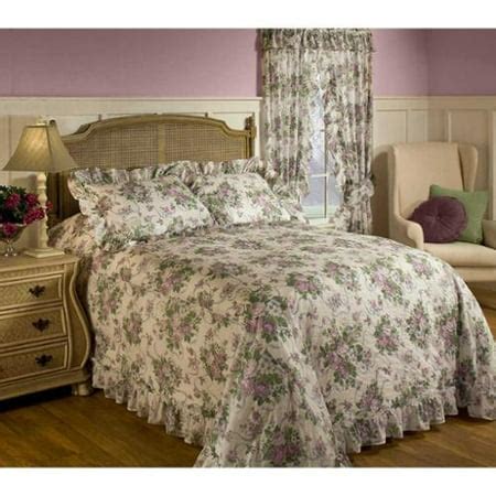 Plisse Floral Bedspread Queen - Walmart.com