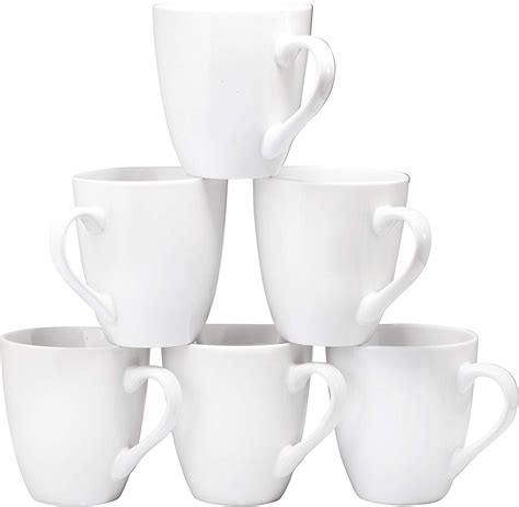 Coffee Mug Set Set of 6 Large-sized 16 Ounce Ceramic Coffee Mugs ...