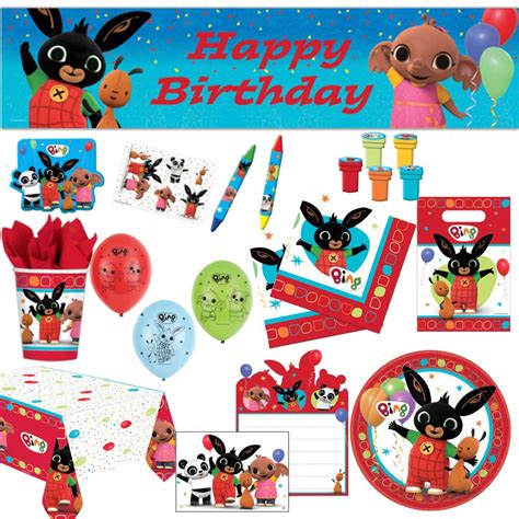 Bing The Bunny Children's Birthday Party Supplies Tableware Decoration ...