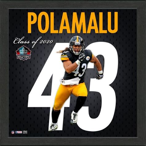 Pittsburgh Steelers #43 Troy Polamalu Impact Jersey 13" x 13" Framed Photo