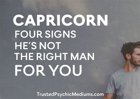 Capricorn: 4 Signs He’s Not the Right Man for You