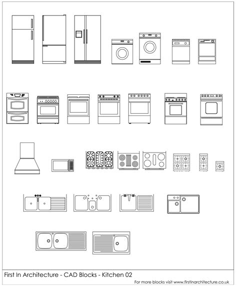 8 Images Kitchen Appliances Cad Blocks Free And View - Alqu Blog