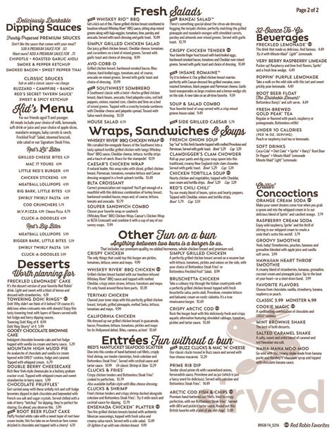 Red Robin Gourmet Burgers and Brews menu in Vancouver, British Columbia ...