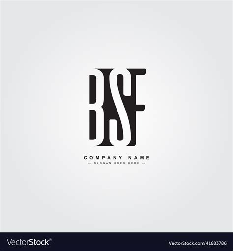 Initial letter bsf logo - simple business logo Vector Image