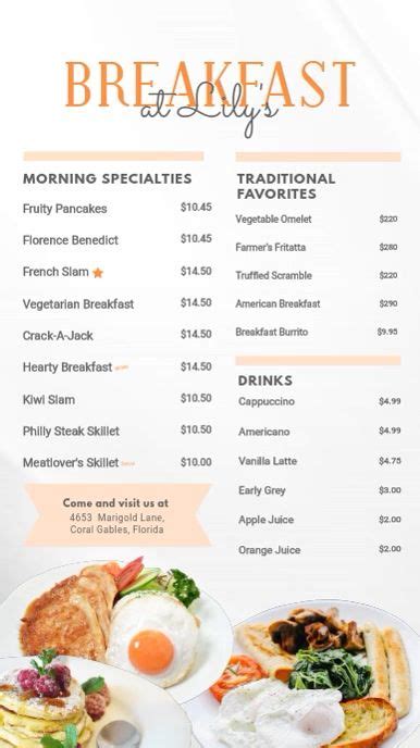 Breakfast Menu Digital Display Board | Breakfast menu design, Food menu ...