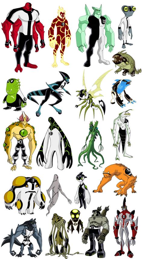 Ben 10 Original Series All Aliens by ChemistryChandra on DeviantArt