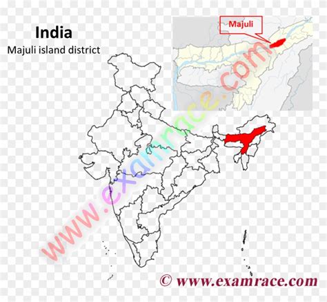 Majuli Island District Location On India Map - Graphic Design Clipart ...