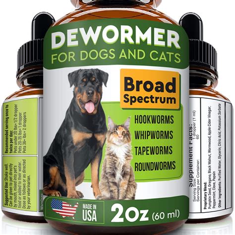 Pawesome Dewormer for Dogs and Cats - Made in USA Broad Spectrum Worm ...