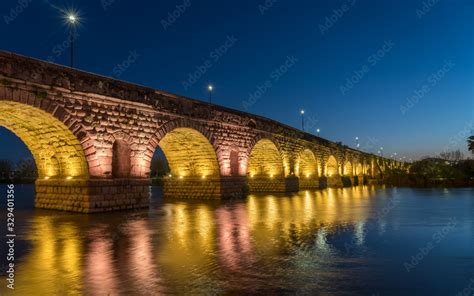 Roman Bridge of Mérida, Emerita Augusta, capital of the former ...