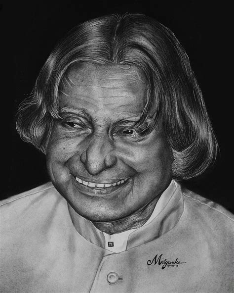 Portrait of A.P.J Abdul Kalam Drawing by Mriganka Bordoloi - Fine Art ...