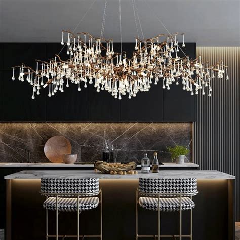 ART Chandelier Lighting Dining Room L Glass Pendant Lights - Etsy