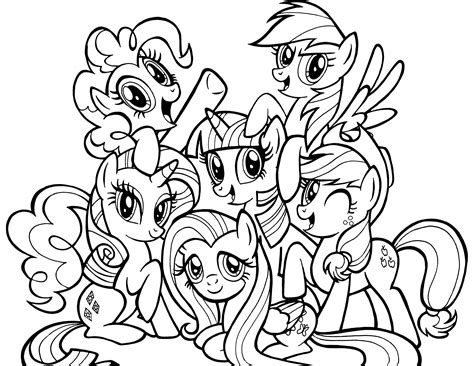 All My Little Pony Characters Coloring Pages / My Little Pony Coloring ...