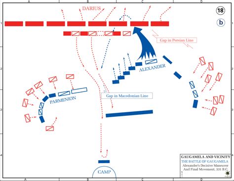 Map of the Battle of Gaugamela - Alexander's Attack (Illustration ...