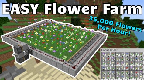 EASY Flower Farm - Max Efficiency (Minecraft Java) - YouTube