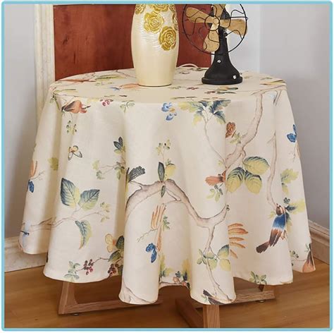 Amazon.com: YUBIN 90/70/80" Inch Round Tablecloth - Simple Style Dust ...