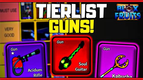 Ranking Every Single Gun In Blox Fruits! | Blox Fruits | - YouTube