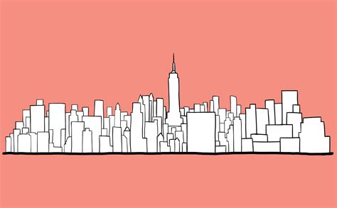 Nyc Skyline Line Drawing