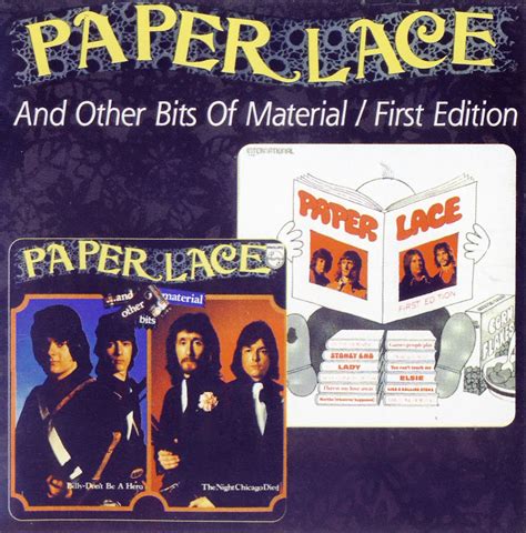 Paper Lace ~ 1974 ~ And Other Bits Of Material + 1972 ~ First Edition ...