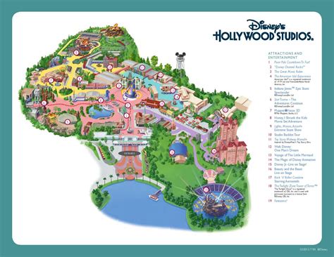 Map of Disney's Hollywood Studios | Hollywood studios disney, Disney ...