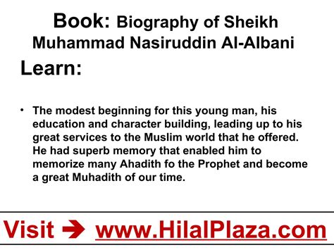 Biography of Sheikh Muhammad Nasiruddin al Albani | PPT | Free Download