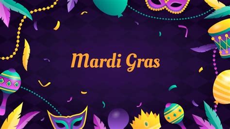 Edit this Gradient Flat Happy Mardi Gras Desktop Wallpaper layout ...