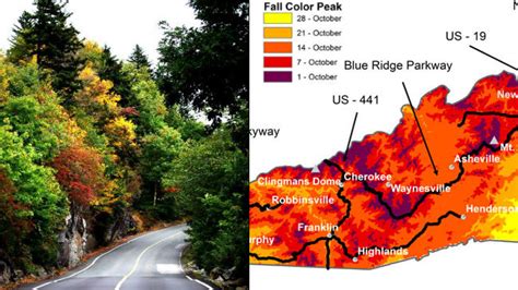 Leaves start changing in NC mountains; 'Fall color map' released