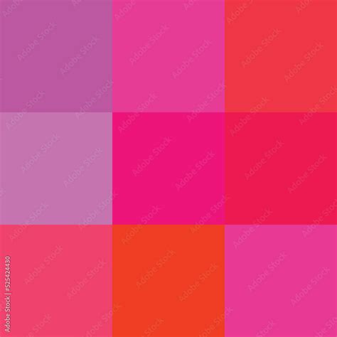 Bright neon red color palette and seamless pattern Stock-Vektorgrafik ...