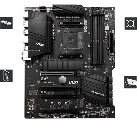 MSI PRO B550M-VC WiFi ProSeries Motherboard (AMD AM4, DDR4, PCIe SATA ...