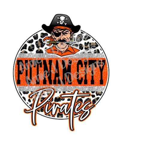 Putnam City Pirates Mascot Version Glitter Oklahoma PNG - Etsy