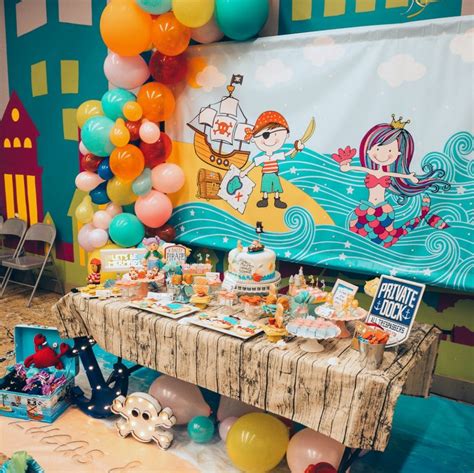 Mermaid & Pirate Party Ideas - Twins Birthday Party - Partymazing