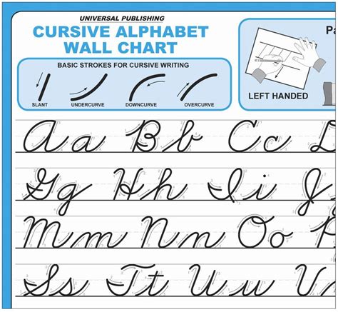 Cursive Alphabet Printable Chart | AlphabetWorksheetsFree.com