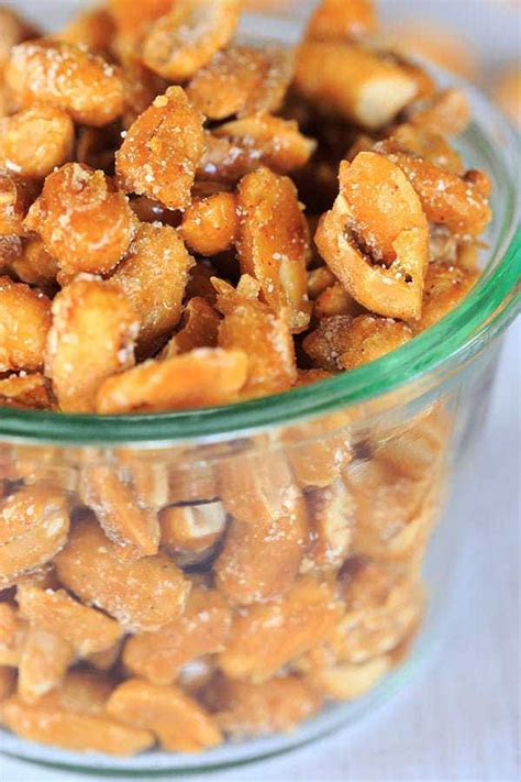 Spicy Honey Roasted Peanuts - Brown Eyed Baker