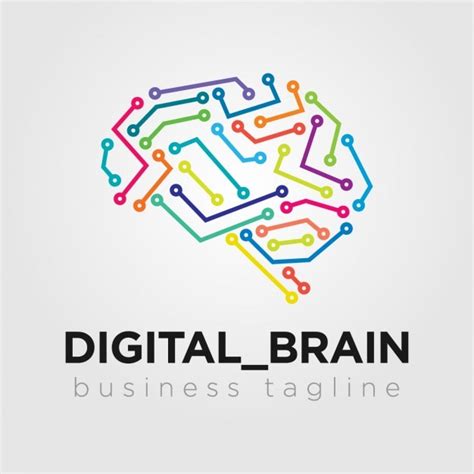 Digital brain logo Vector | Free Download