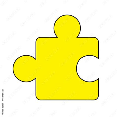 Cute Minimalist Puzzle Piece - Amazing flat vector illustration of a ...