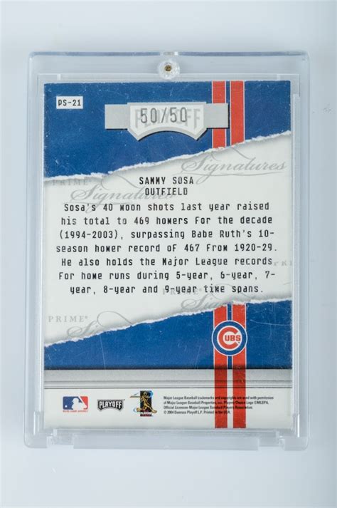 Encased Authenticated Sammy Sosa Autograph | EBTH