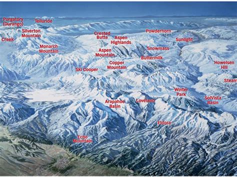 Colorado Ski Area Map |Ski Resorts Map | ColoradoInfo | Colorado Info