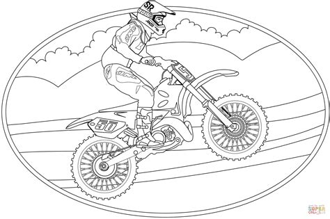 Motocross Pages Printable Coloring Pages