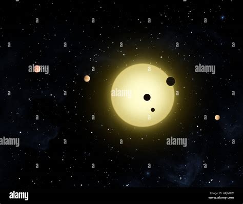 Exoplanets, Kepler-11 System Stock Photo - Alamy