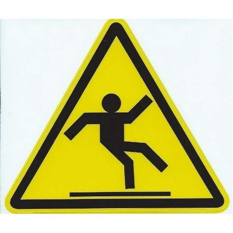 4.5inx4in Slip and Fall Warning Sign Decal Sticker Business Signs ...