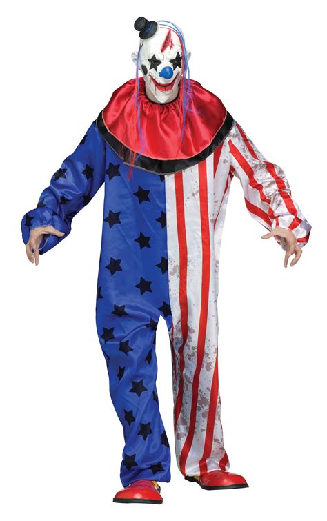 Halloween Men's Evil Clown Adult Costume Size Medium by Fun World ...