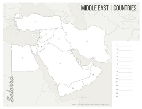 Free Middle East Map Quiz - Goldia Gabriellia