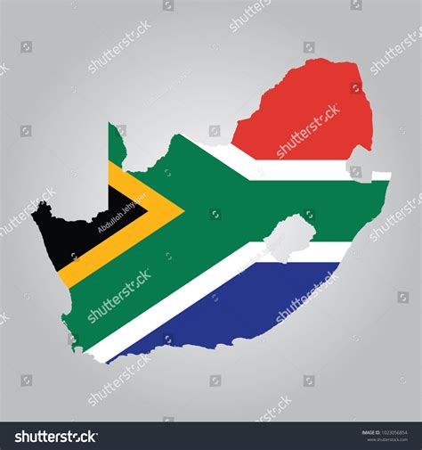 Flag Map South Africa Stock Vector (Royalty Free) 1023056854