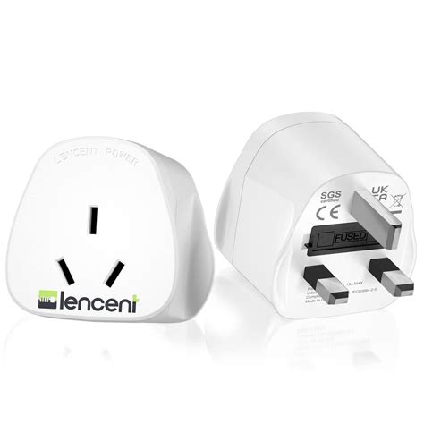 Buy LENCENT 2X AU to UK Plug Adapter, Grounded Australian Visitors ...