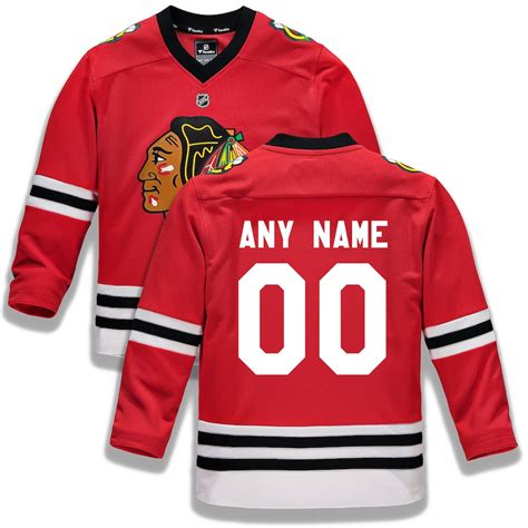 Fanatics Branded Chicago Blackhawks Youth Red Home Replica Custom Jersey