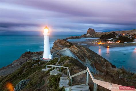 - Castle Point lighthouse at dawn, Wellington region, New Zealand ...